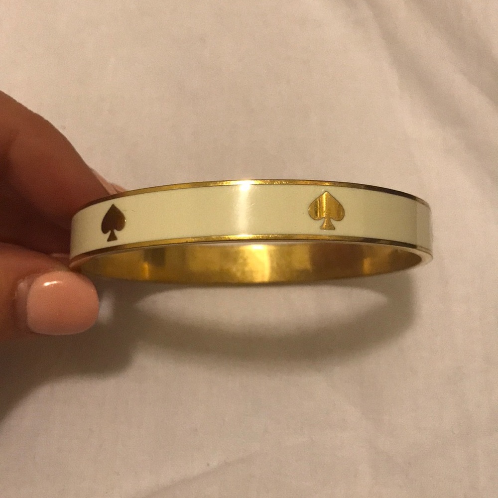 Gold and white Kate Spade bangle